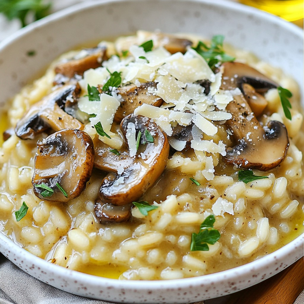 Creamy Mushroom Risotto Comforting and Flavorful Meal