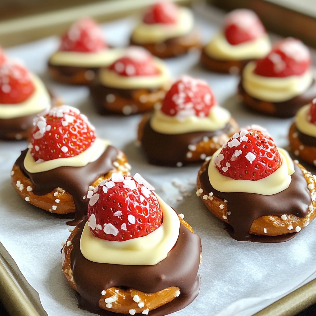 Chocolate Covered Strawberry Pretzels Delightful Treat