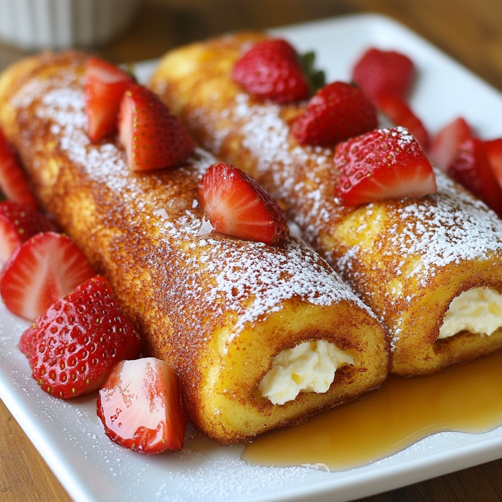 Stuffed French Toast Roll-Ups Tasty Breakfast Treat