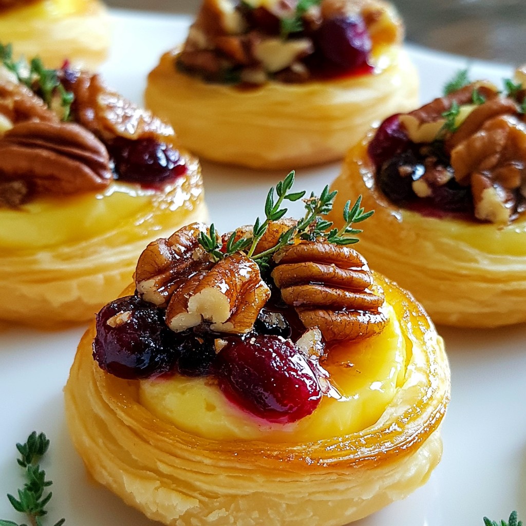 Candied Pecan Cranberry Brie Bites Simple Delight