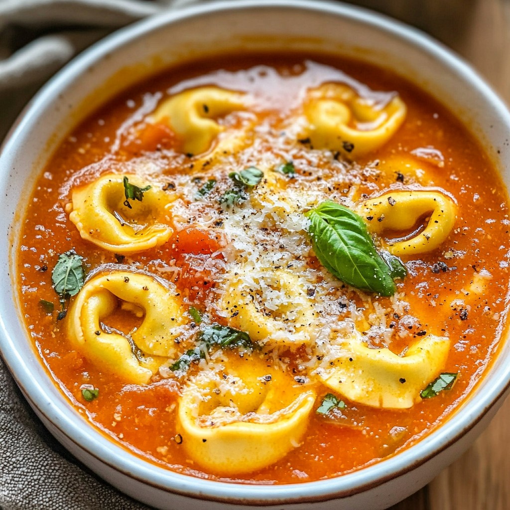 Creamy Tomato Basil Tortellini Soup Flavorful Delight