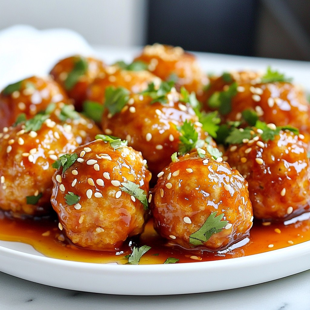 Sriracha Honey Chicken Meatballs Flavor-Packed Dish