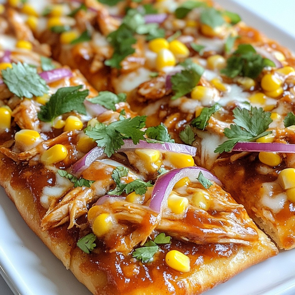BBQ Chicken Flatbread Pizza Flavorful Dinner Delight