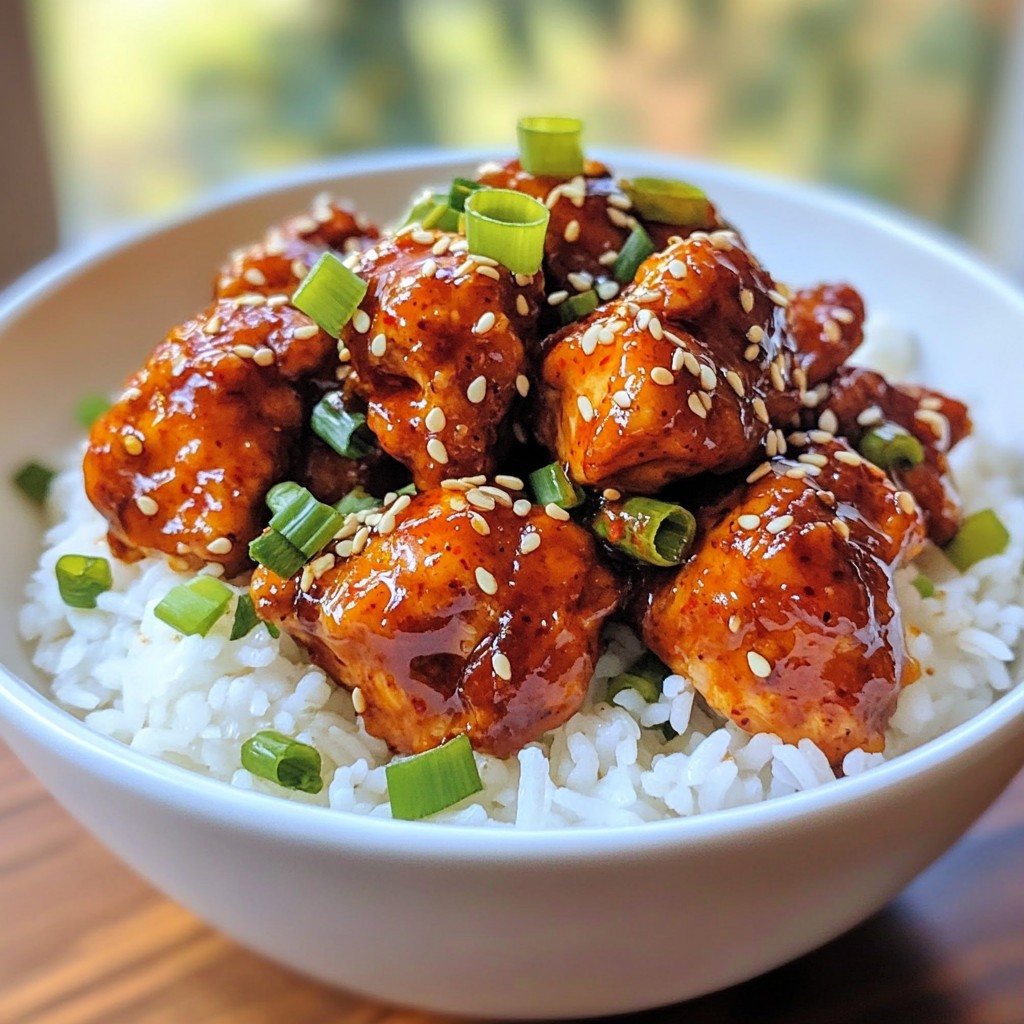 Spicy Korean Gochujang Chicken Perfectly Cooked Meal