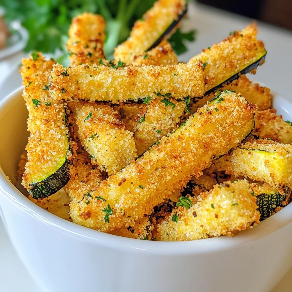 Air Fryer Parmesan Zucchini Fries Crispy and Tasty Snack