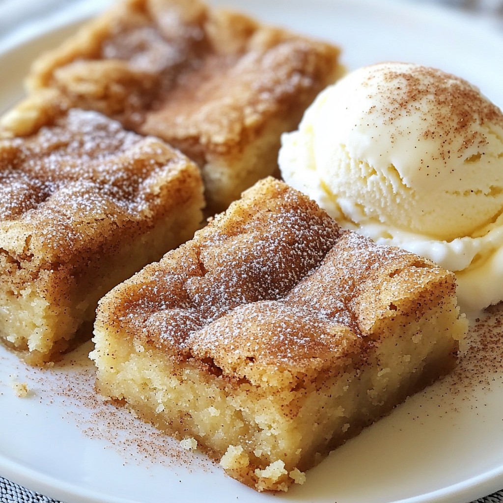 Snickerdoodle Blondies Delightful and Soft Treat