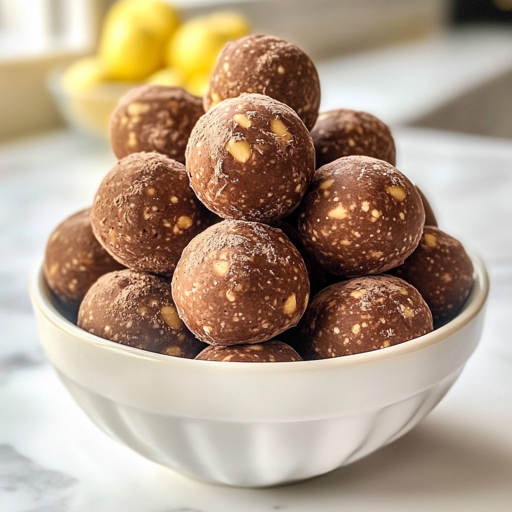 Chocolate Peanut Butter Protein Balls Nutritious Snack