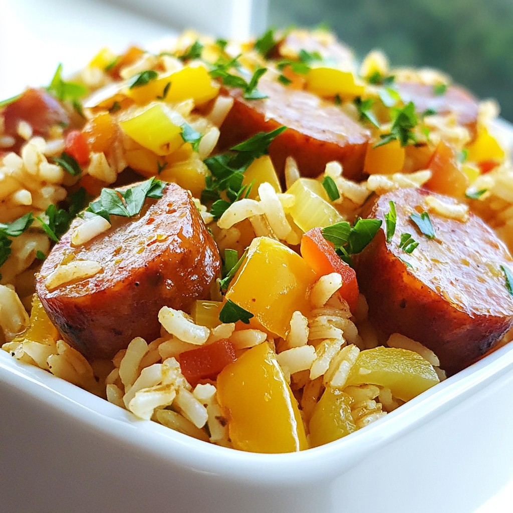 One Pan Cajun Sausage & Rice Bold Flavor Meal